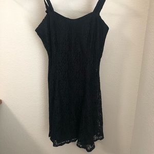 Vintage All That Jazz Black Foral Lace Dress Size Small (Vintage size 9/10)